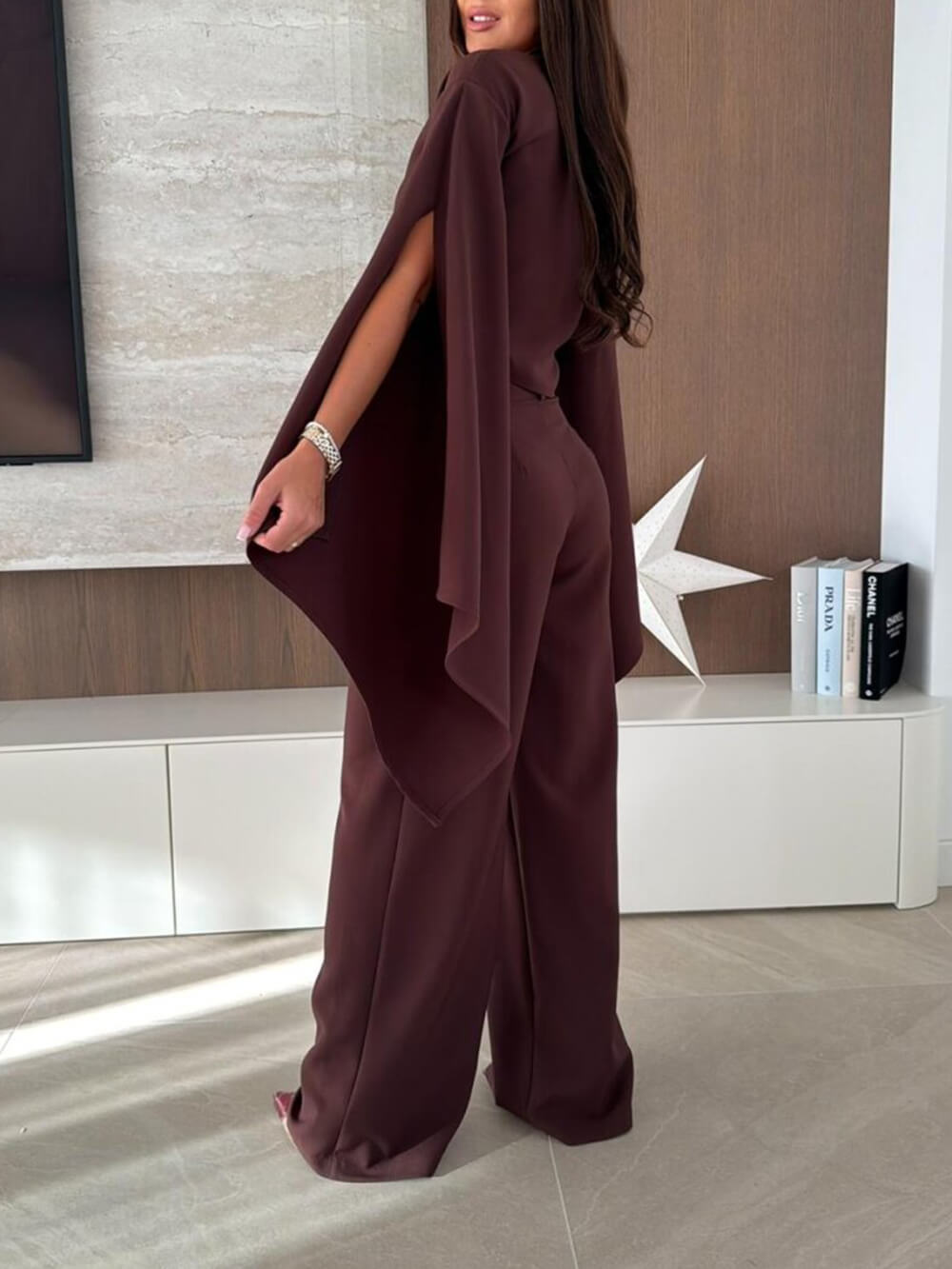 Exquisite Asymmetrical Flared Sleeve Loose Top