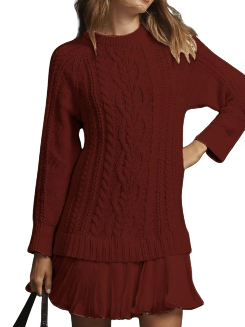 Casual Twist Sweater Mini Dress