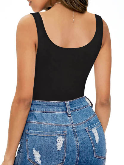Sexy U-Back Backless Tank Top Bodysuit