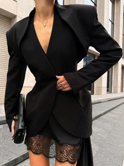 Elegant Vest And Short Blazer