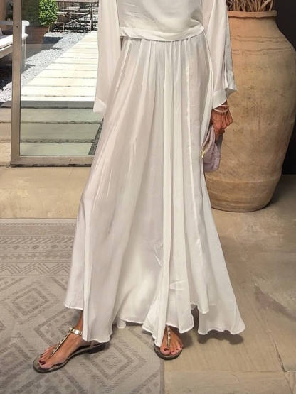 Elegant Unique Flared Sleeve Loose Top