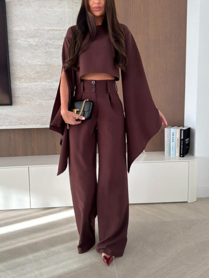Exquisite Asymmetrical Flared Sleeve Loose Top