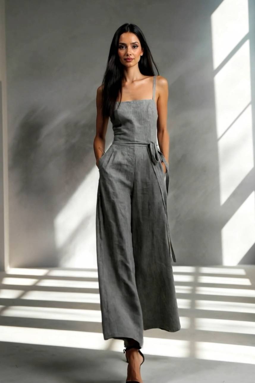 Minimalist Strap Wide Leg Jumpsuit