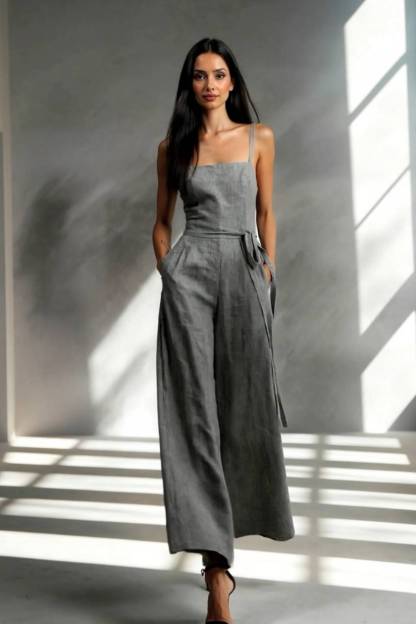 Minimalist Strap Wide Leg Jumpsuit