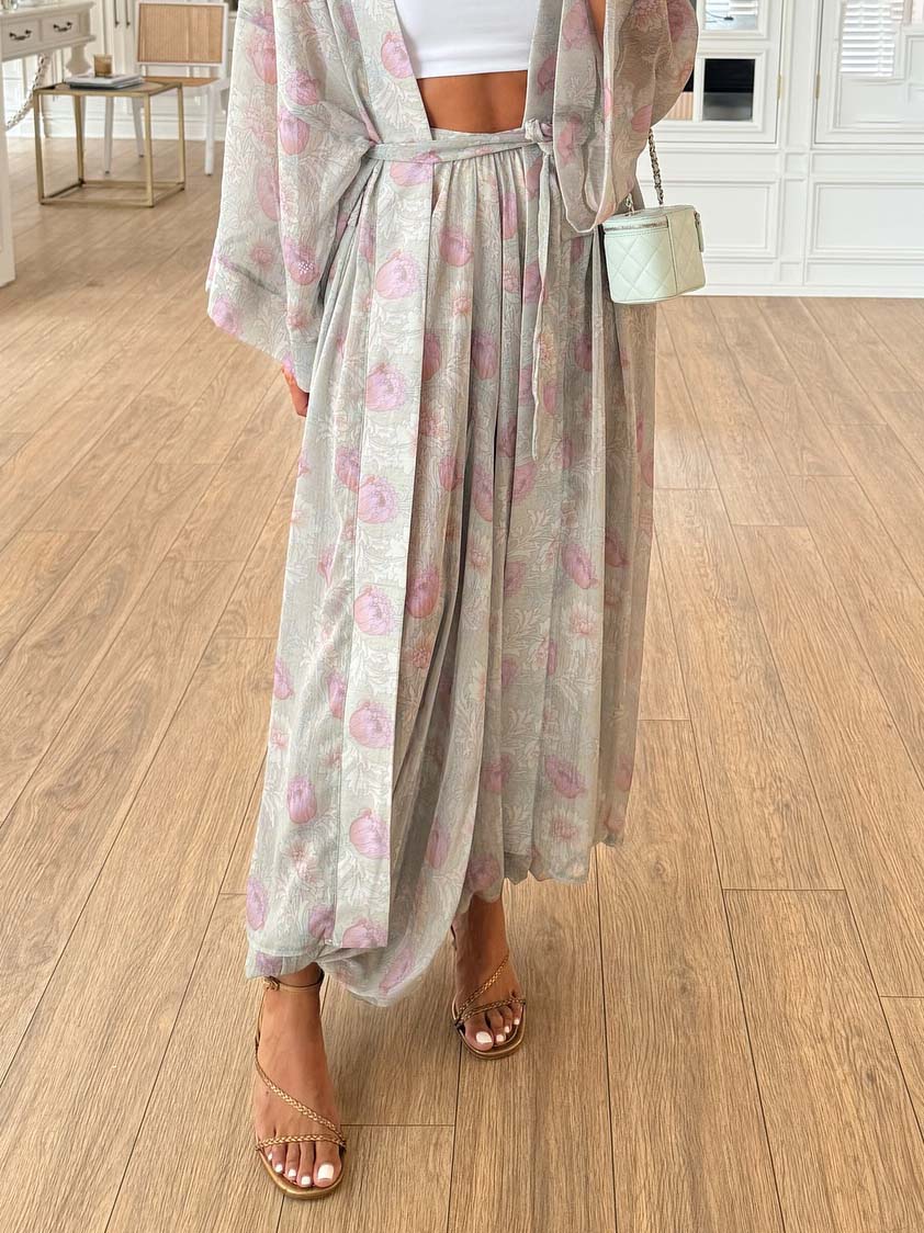 Exquisite Floral Print Chiffon Bloomers