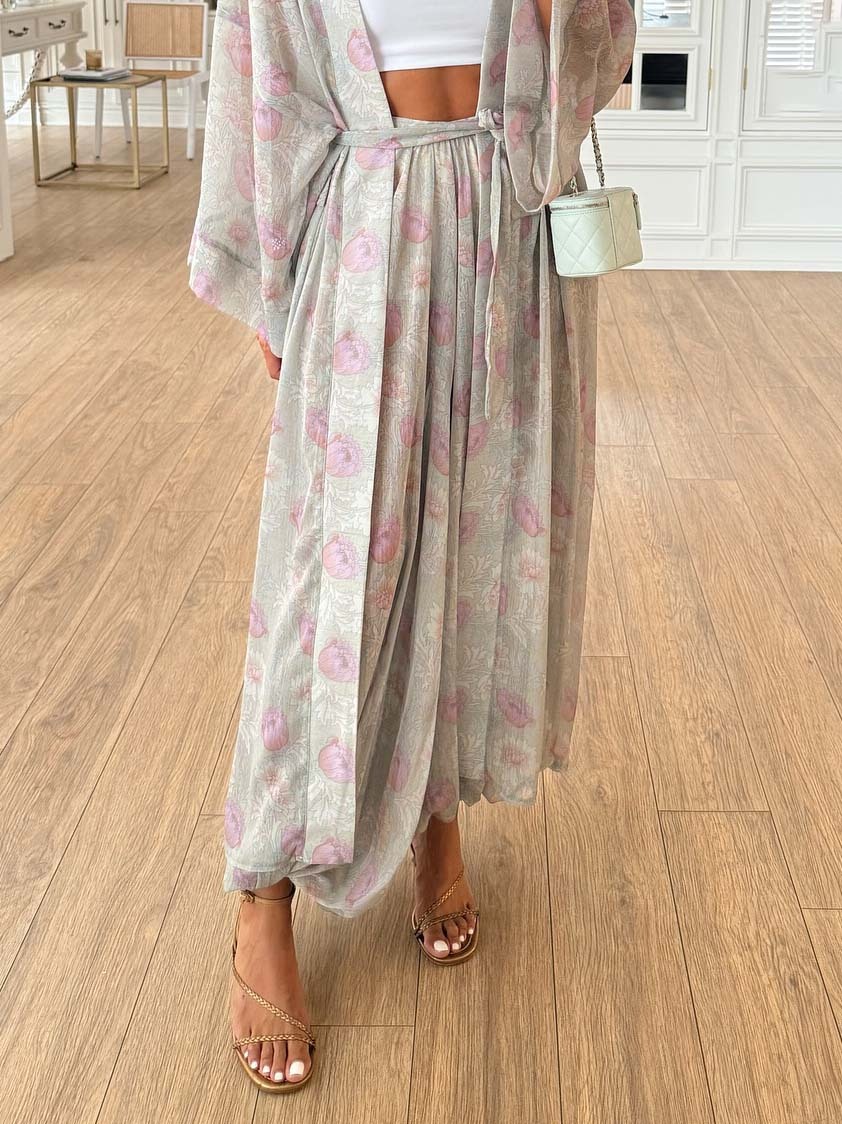 Exquisite Floral Print Chiffon Bloomers