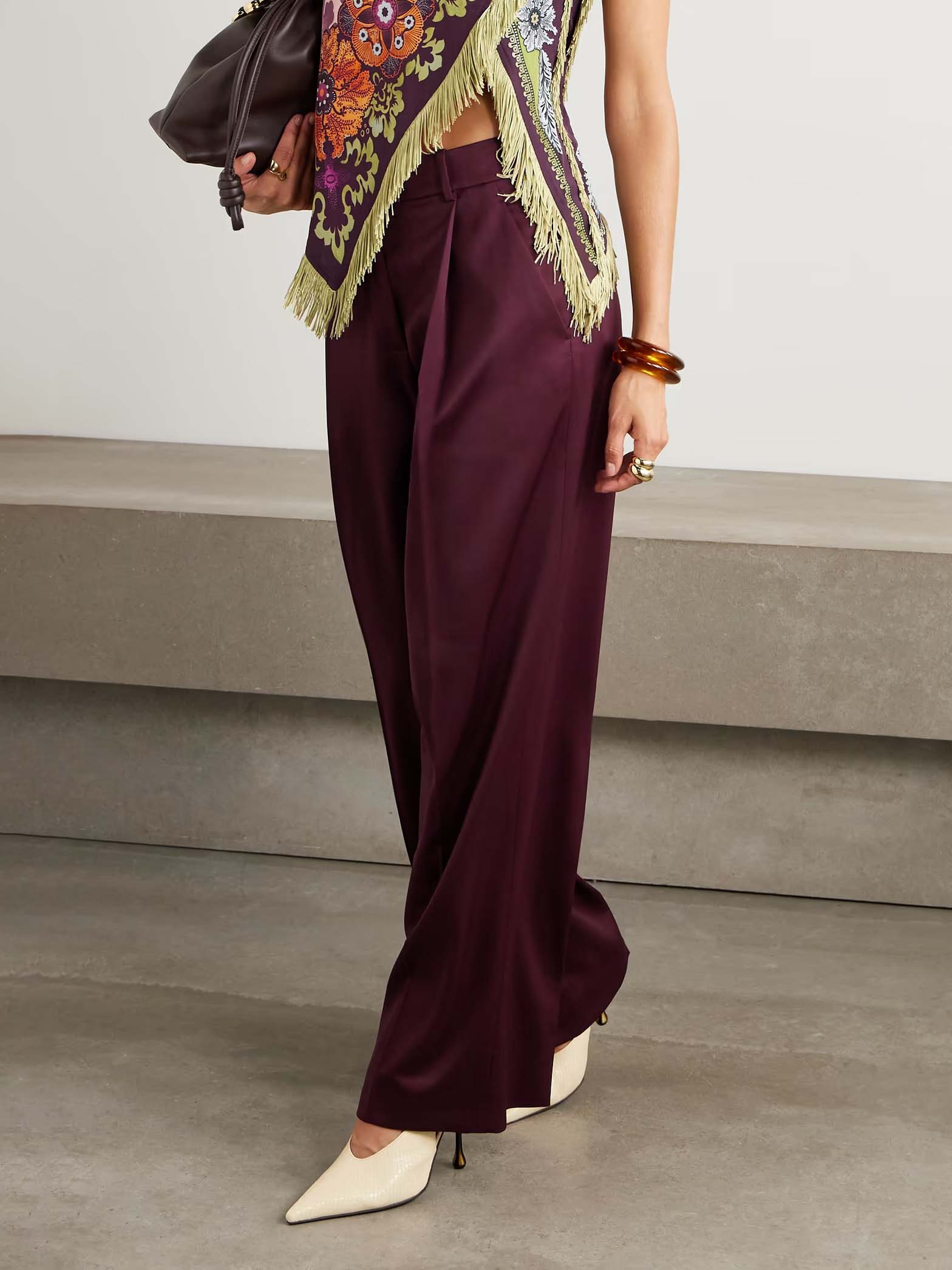 Exquisite And Versatile Satin Suit Pants