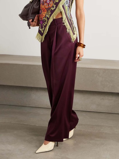 Exquisite And Versatile Satin Suit Pants