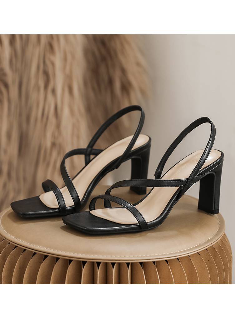 Minimalist High-heeled Sandals