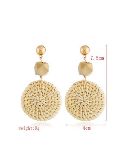 Bohemian Straw Earrings