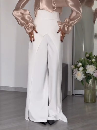 Elegant High-Waisted Wide-Leg Pants