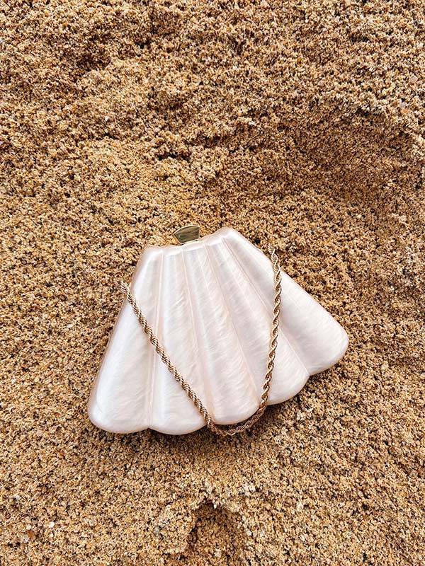 Shell Element Chain Bag Hand Bag