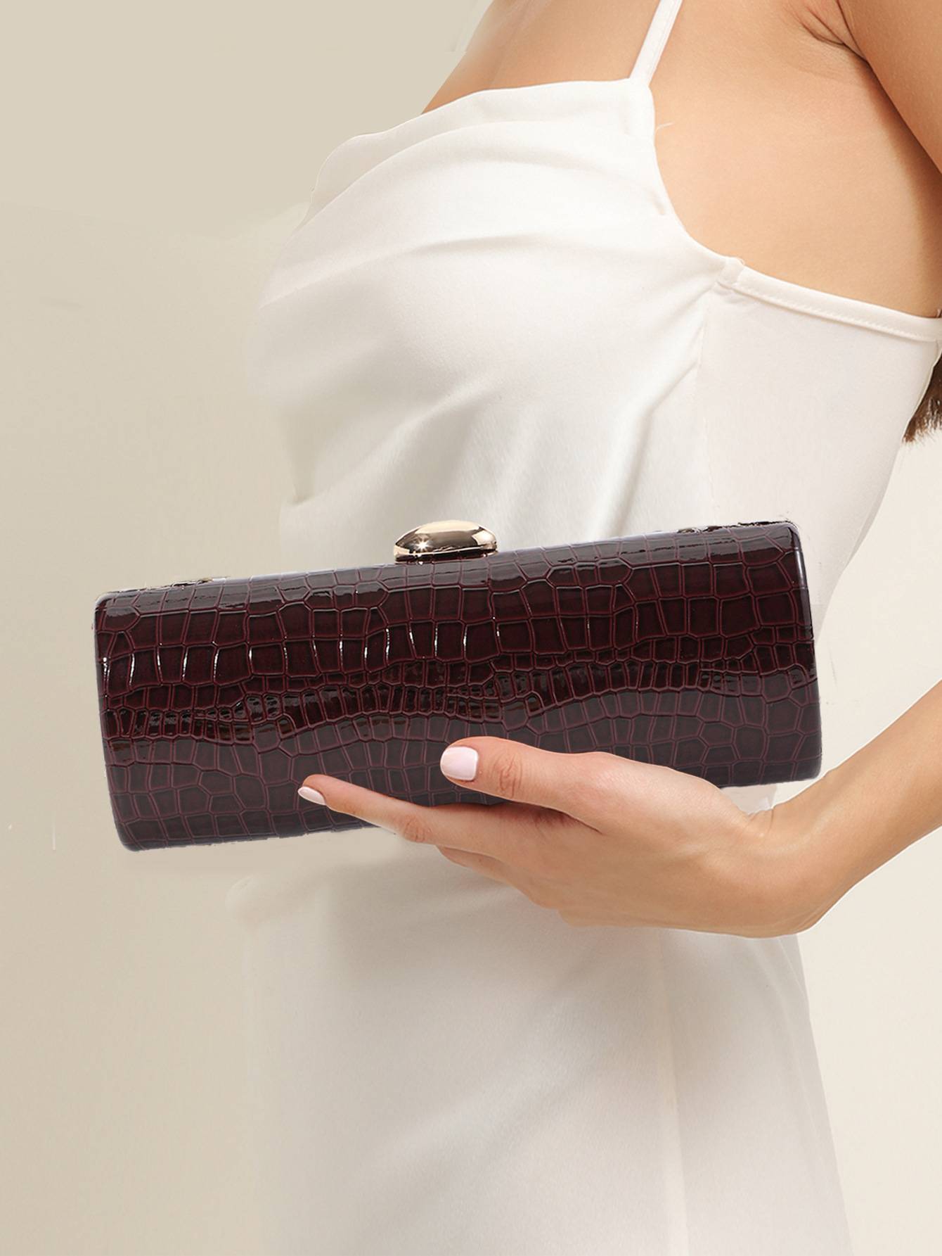 Minimalist Crocodile Pattern Handbag Chain Bag