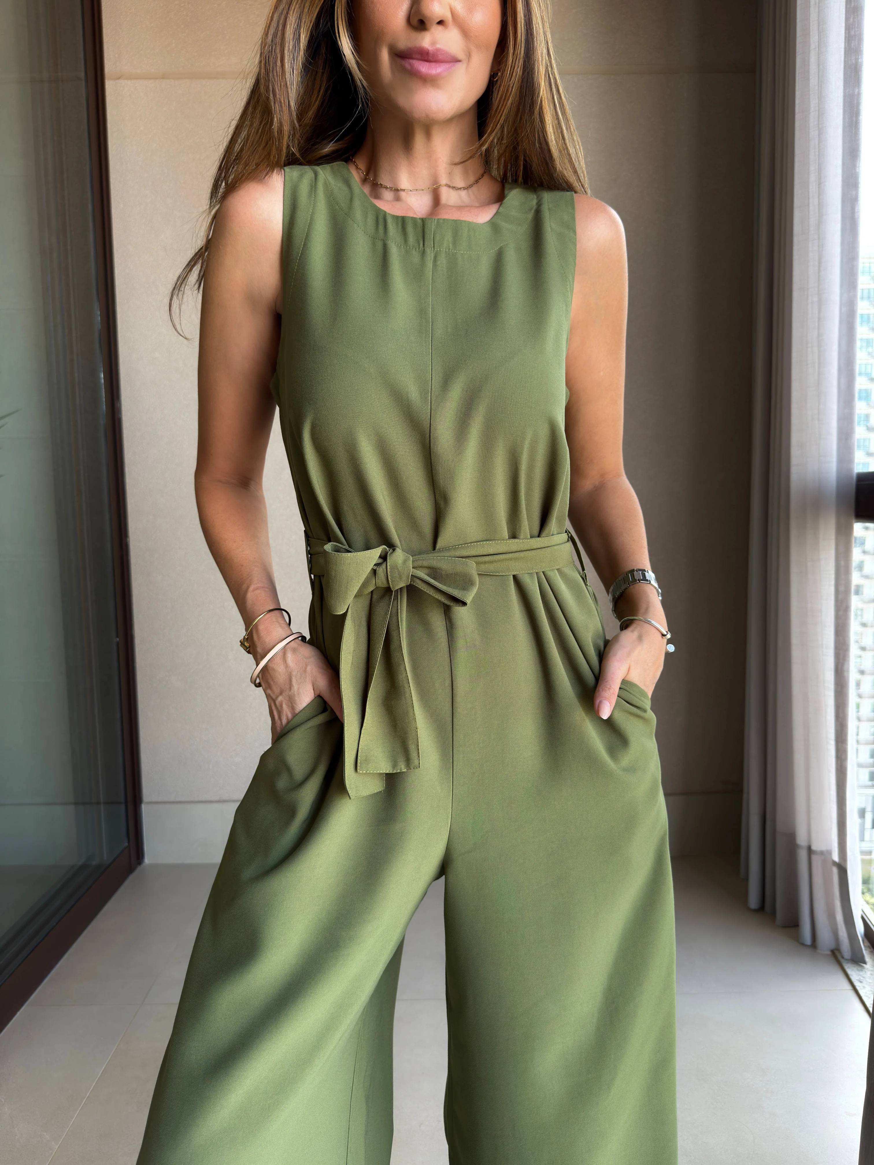 Minimalist Lace-Up Jumpsuit