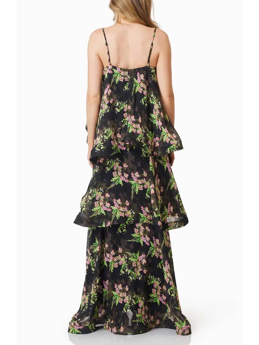 Multi-layer Floral Sling Dress