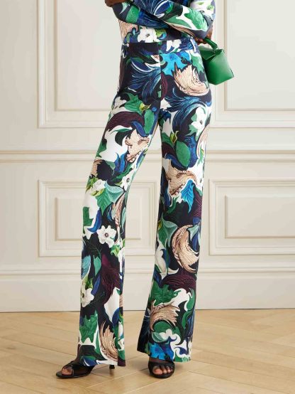 Retro Floral Print Long-sleeved Bodysuit