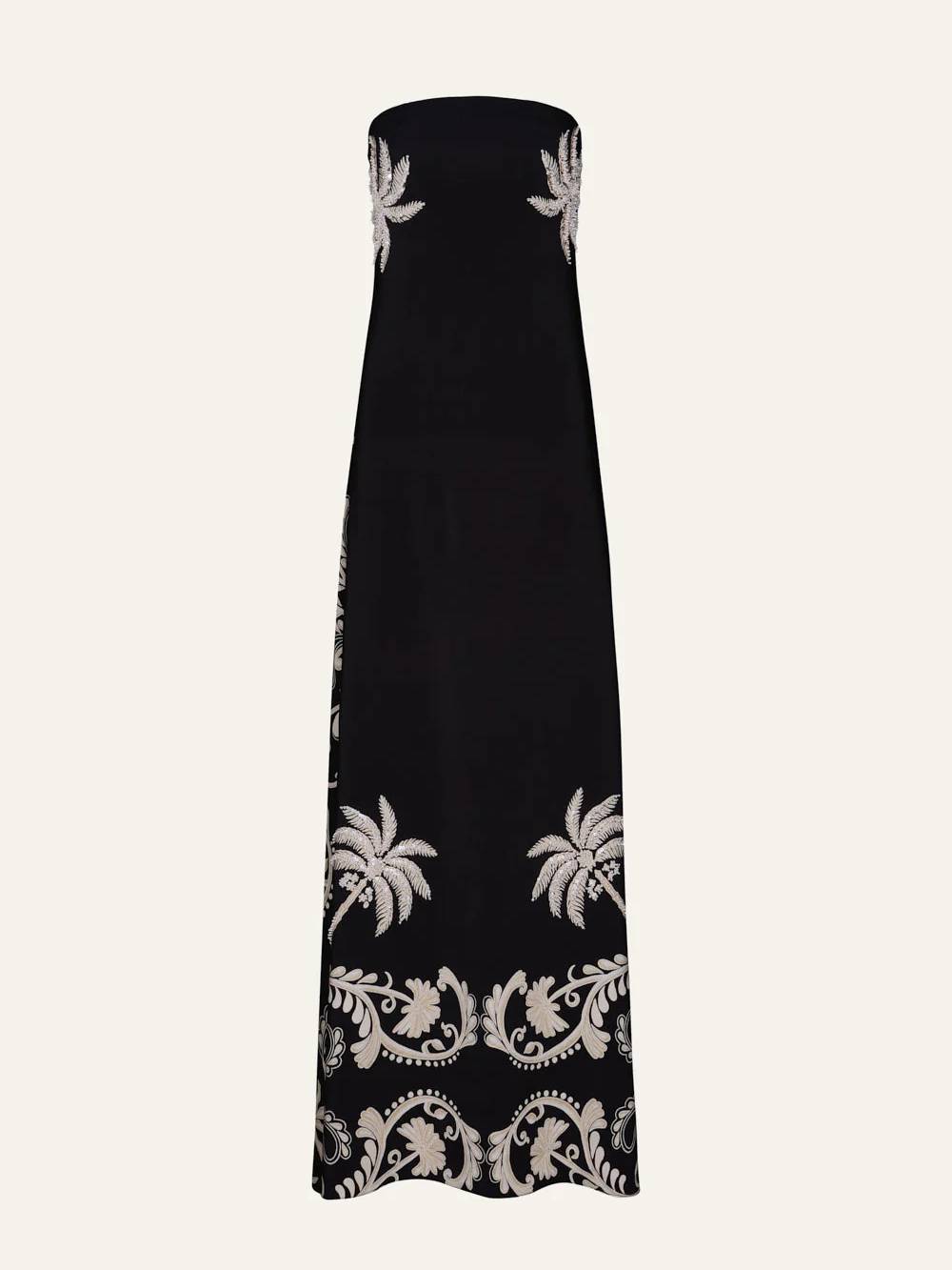 Tube Top Printed Maxi Dress