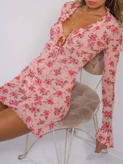 Floral Print Mini Dress
