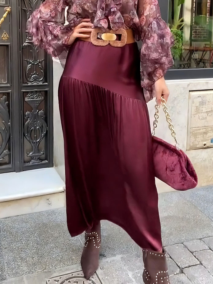 Elegant Floral Ruffled Chiffon Blouse