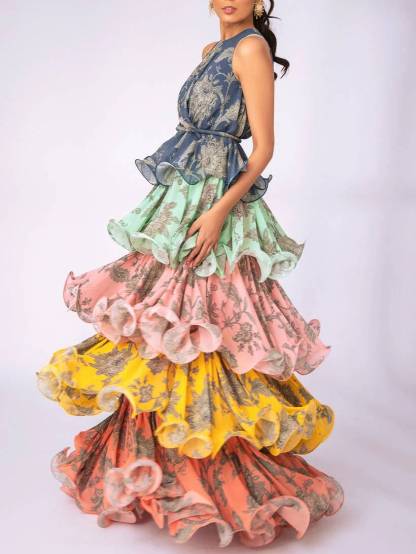 Multi-layer Printing Dress