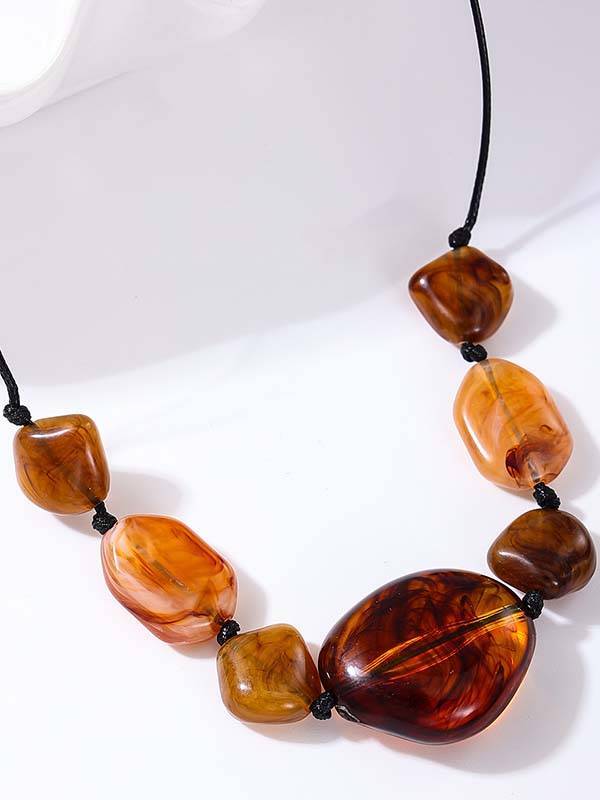 Vacation Style Stone Necklace
