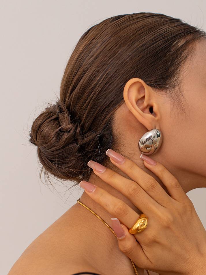 Oval Bean Earrings