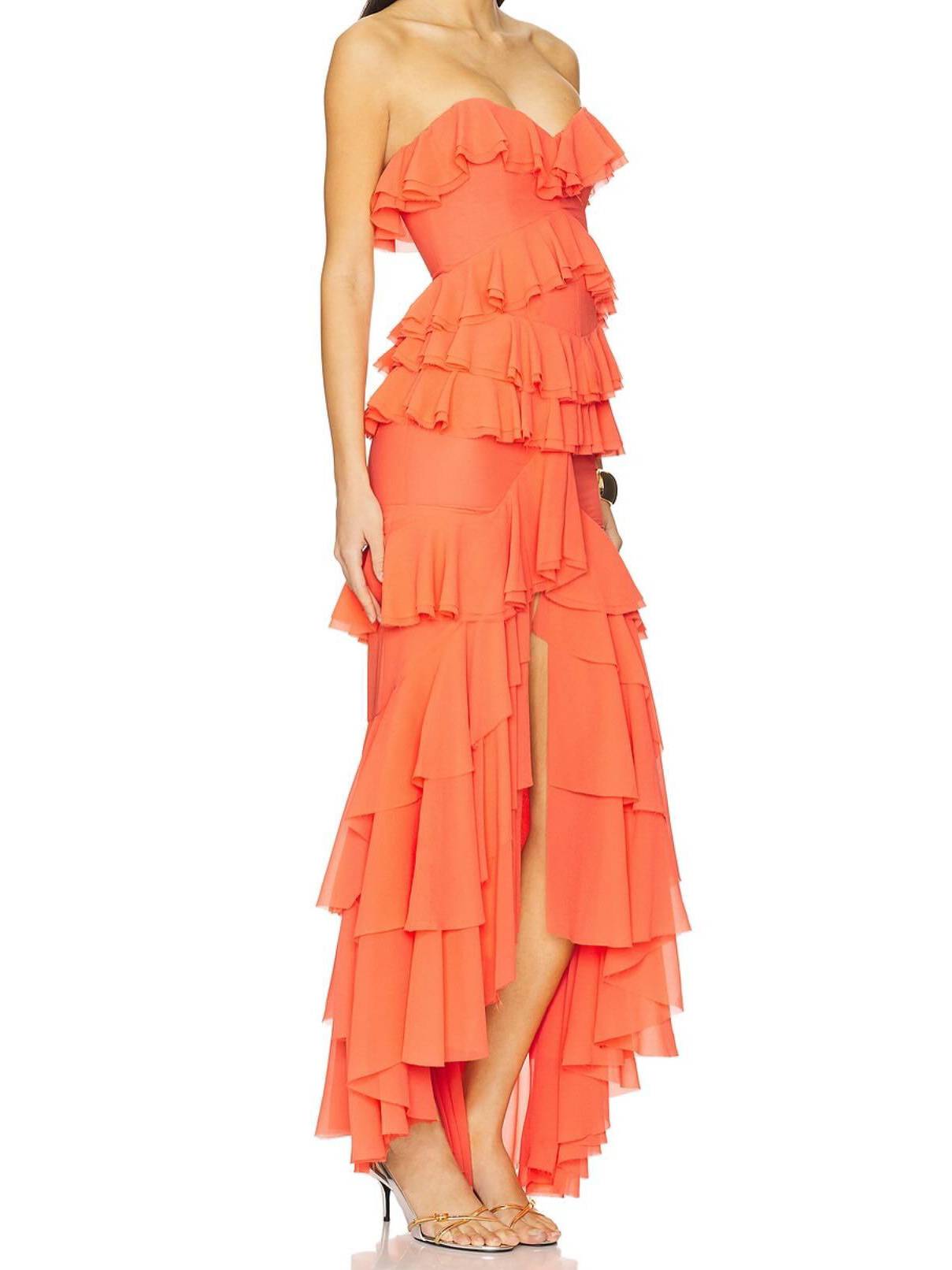 Multi-layered Ruffled Tube Top Dress