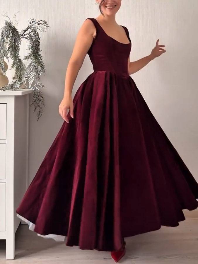 Velvet Scarf Design Sling Dress