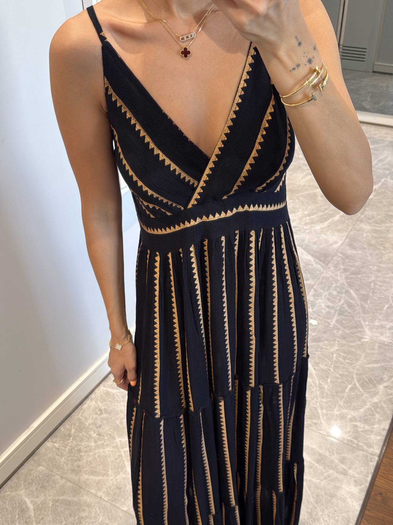 Vacation Style Stripe Print Printed Dress