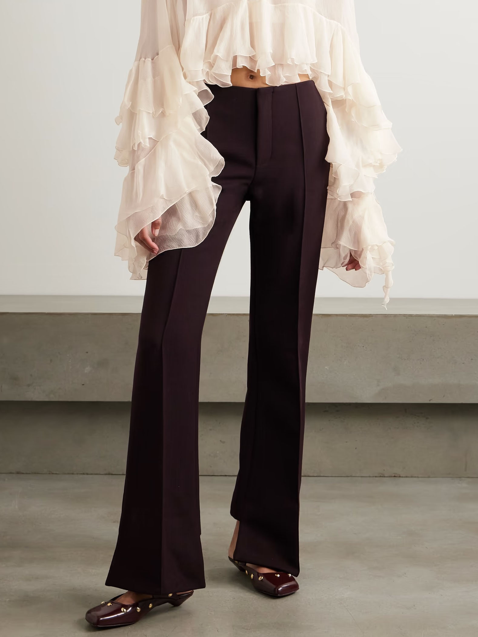 Exquisite Slim-fit Slightly Flared Pants