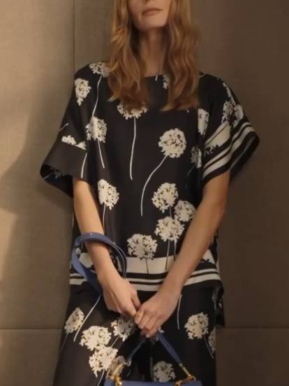 Short-sleeved Shirt And Wide-leg Pants Suit-Shirt