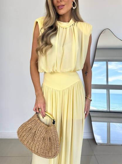 Vacation Style Bodysuit And Wide Leg Pants Set