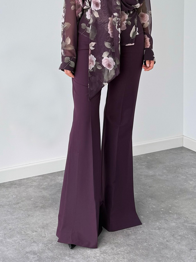 Exquisite Printed Long-sleeved Shirt Two-piece Set