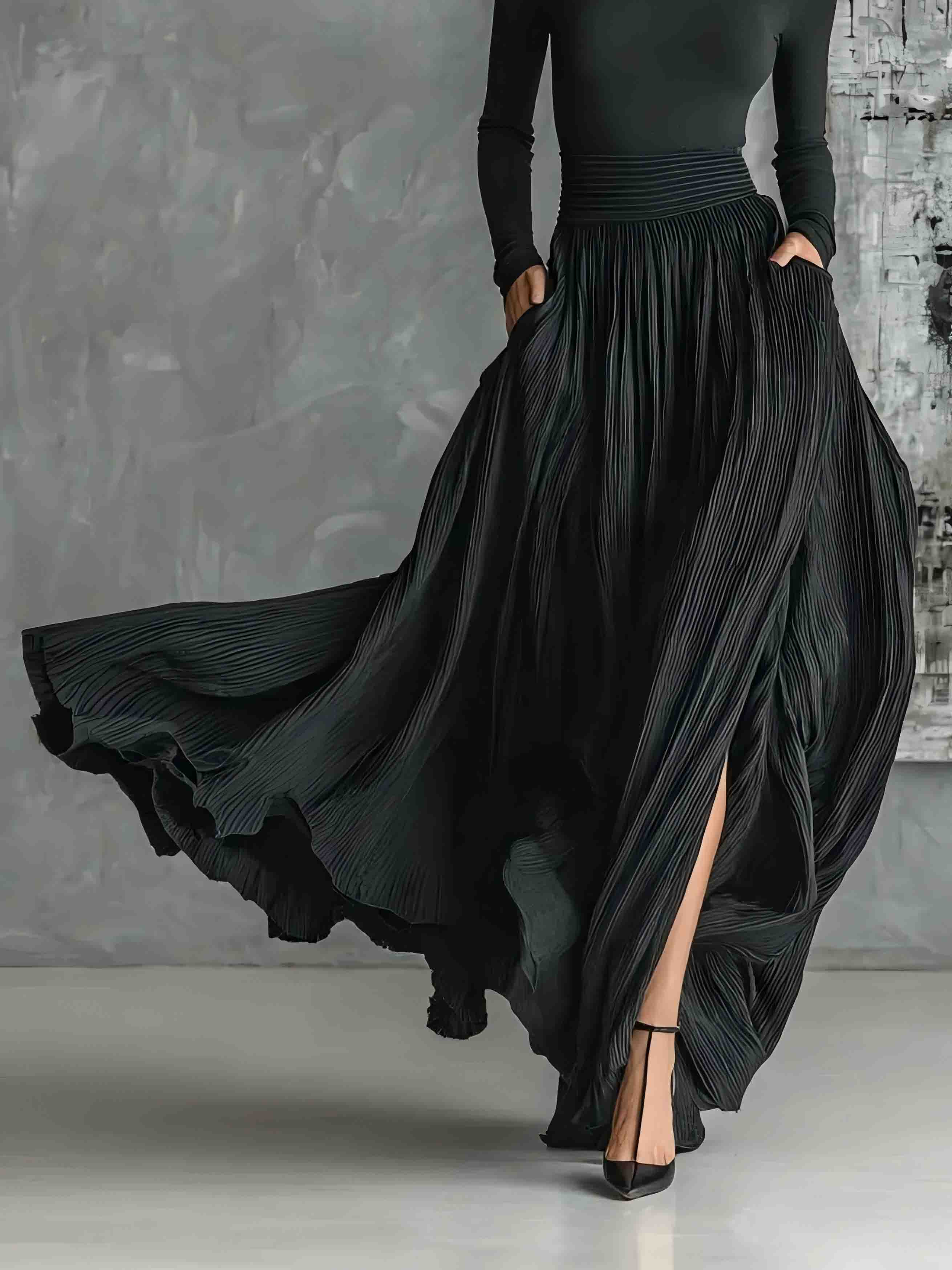 Elegant Turtleneck Long Sleeve Slim Top