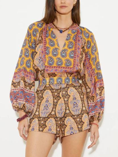 Unique Printed Shirt and Shorts Se