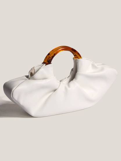 Curved Acrylic Handle Tote Bag