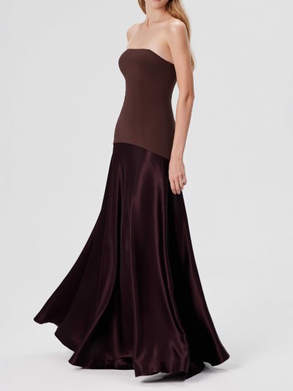 Elegant Satin One-Shoulder A-Line Maxi Dress