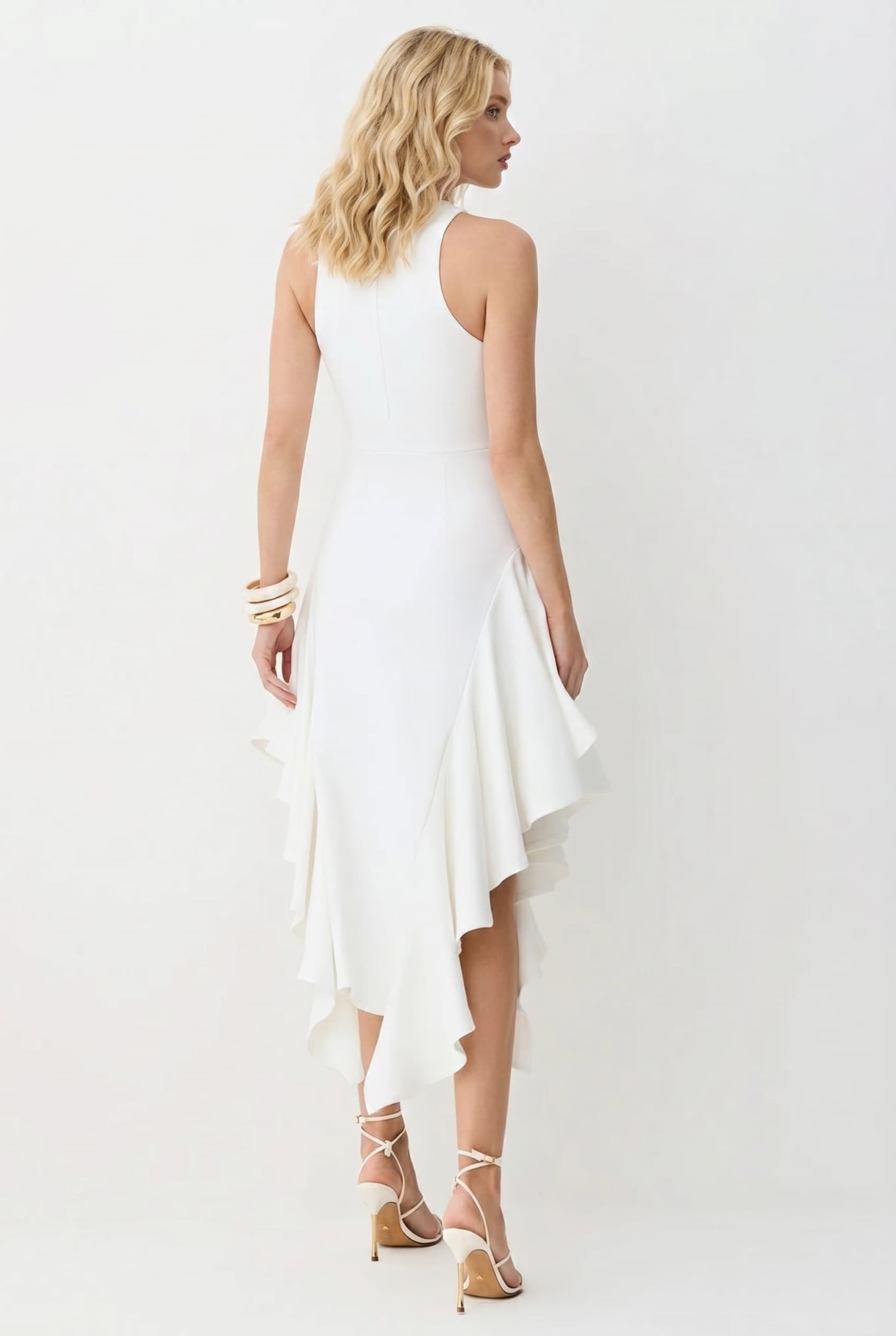 Sleeveless Irregular Hem Maxi Dress