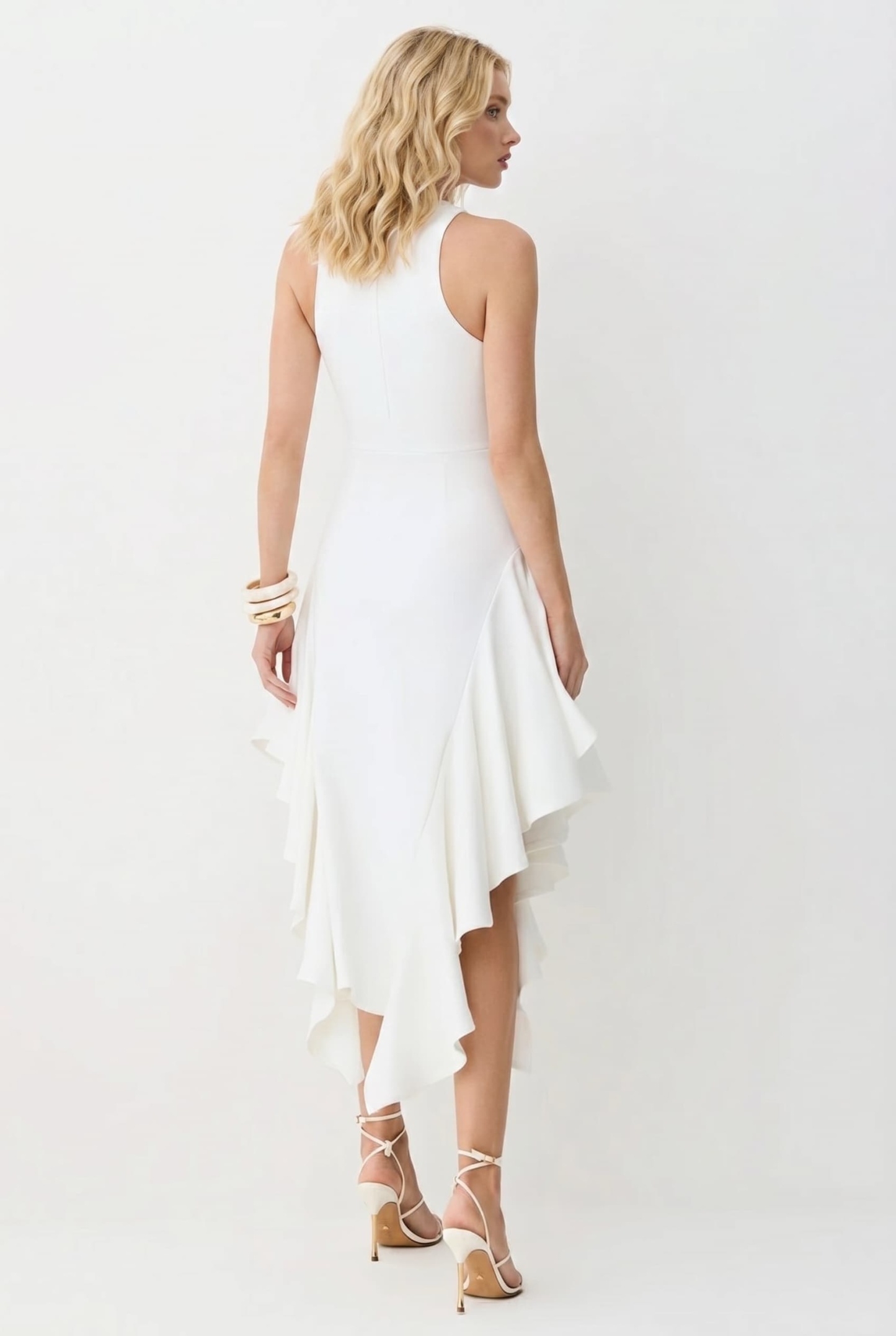 Sleeveless Irregular Hem Maxi Dress