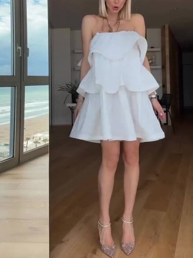 Multi-layer Cake Mini Dress