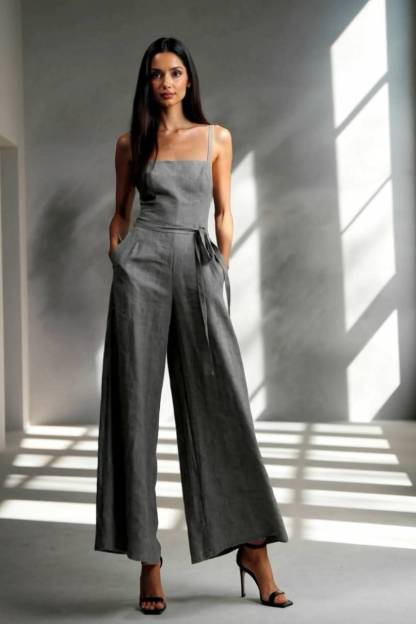 Minimalist Strap Wide Leg Jumpsuit