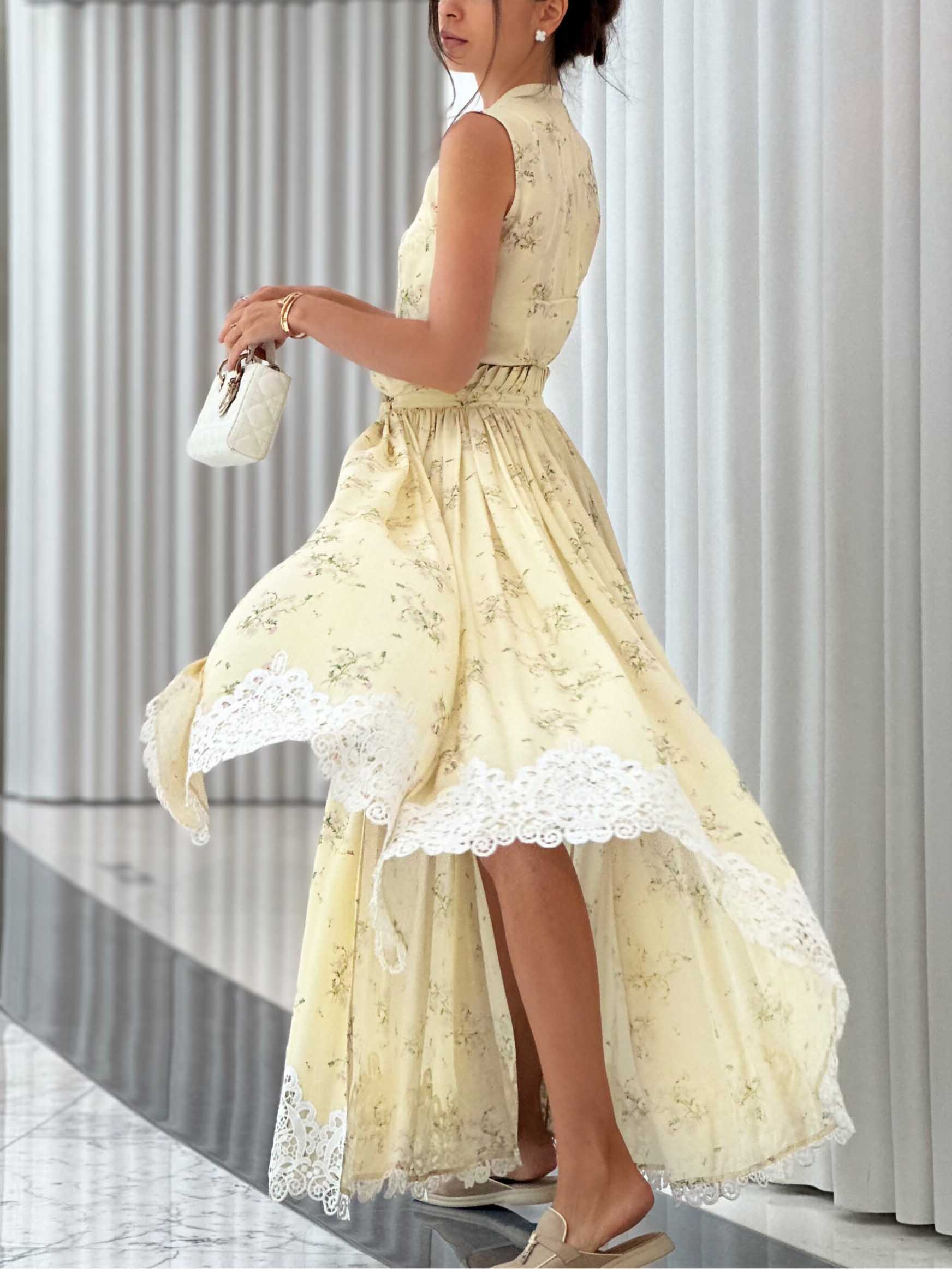 Retro Floral Lace High Waist Shorts