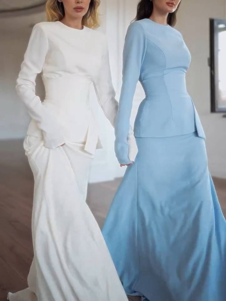 Waist Belt Design Maxi Dress Set