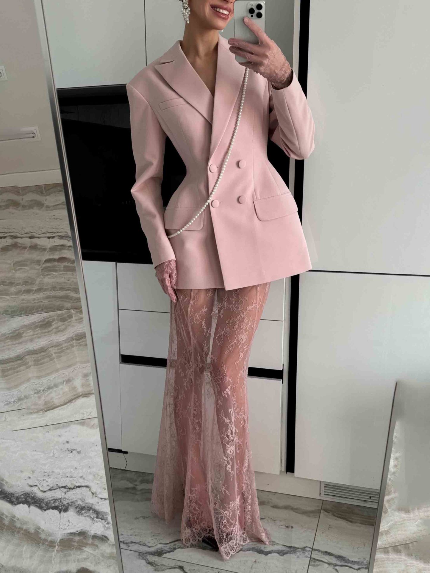Elegant Lace Exquisite Fishtail Skirt