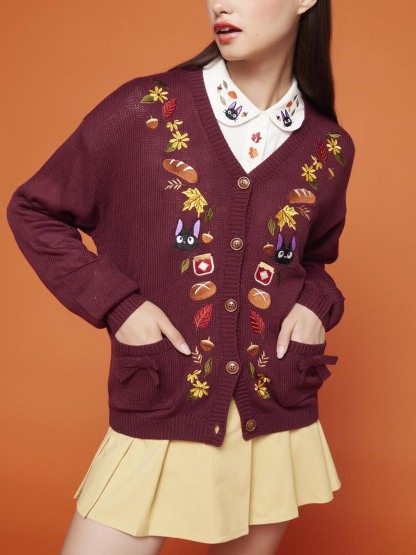 Classic Her Space Witch's Delivery Service Autumn Cardigan