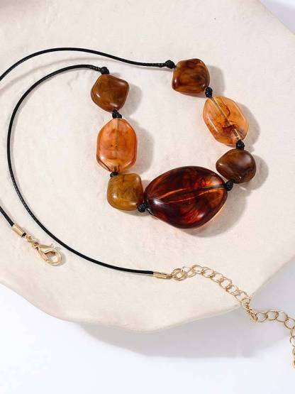 Vacation Style Stone Necklace