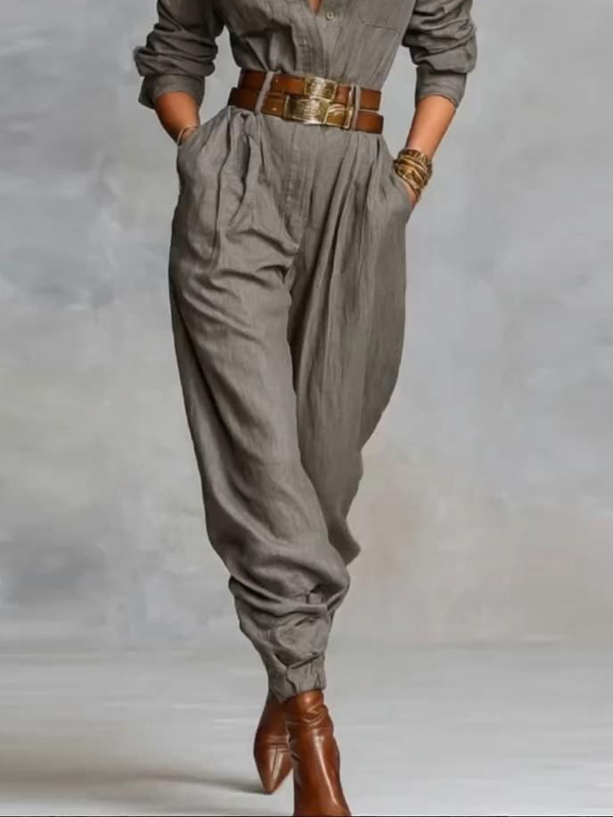 Casual Long-sleeved Jumpsuit