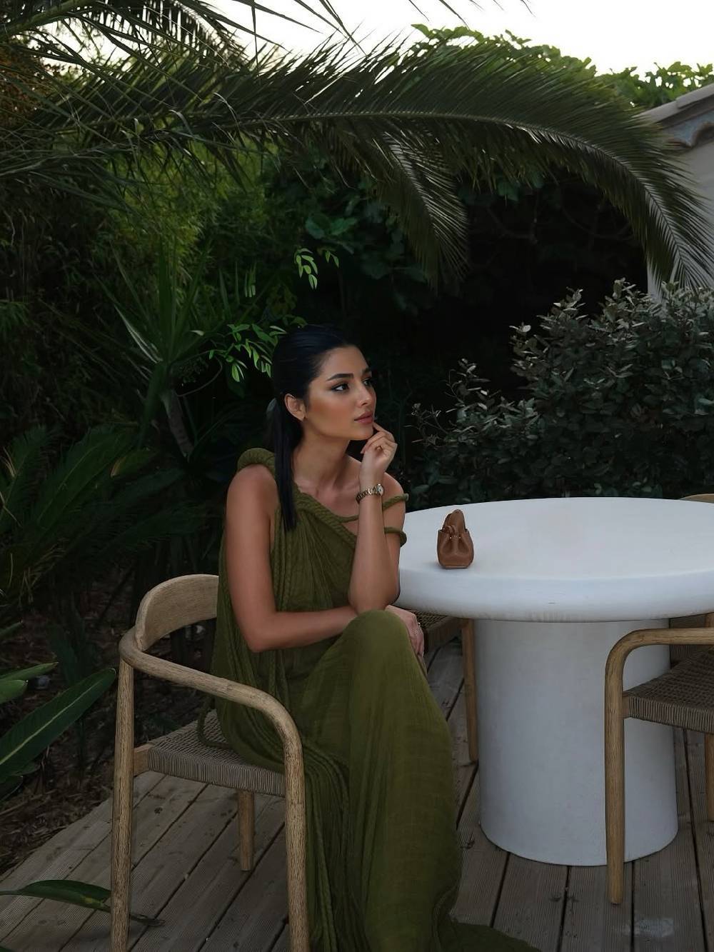 Vacation Style Off-Shoulder Braided Design Maxi Dress