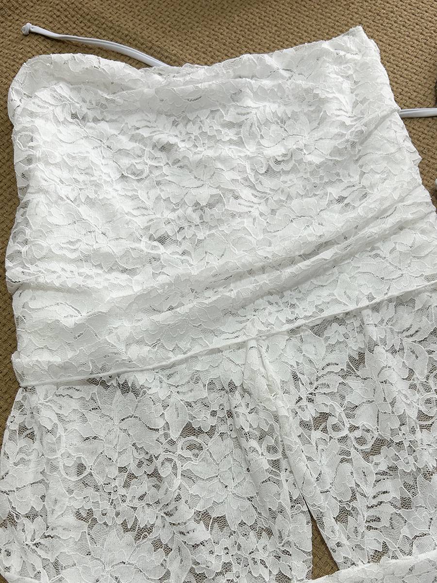 Lace Bikini Overskirt Three-piece Set