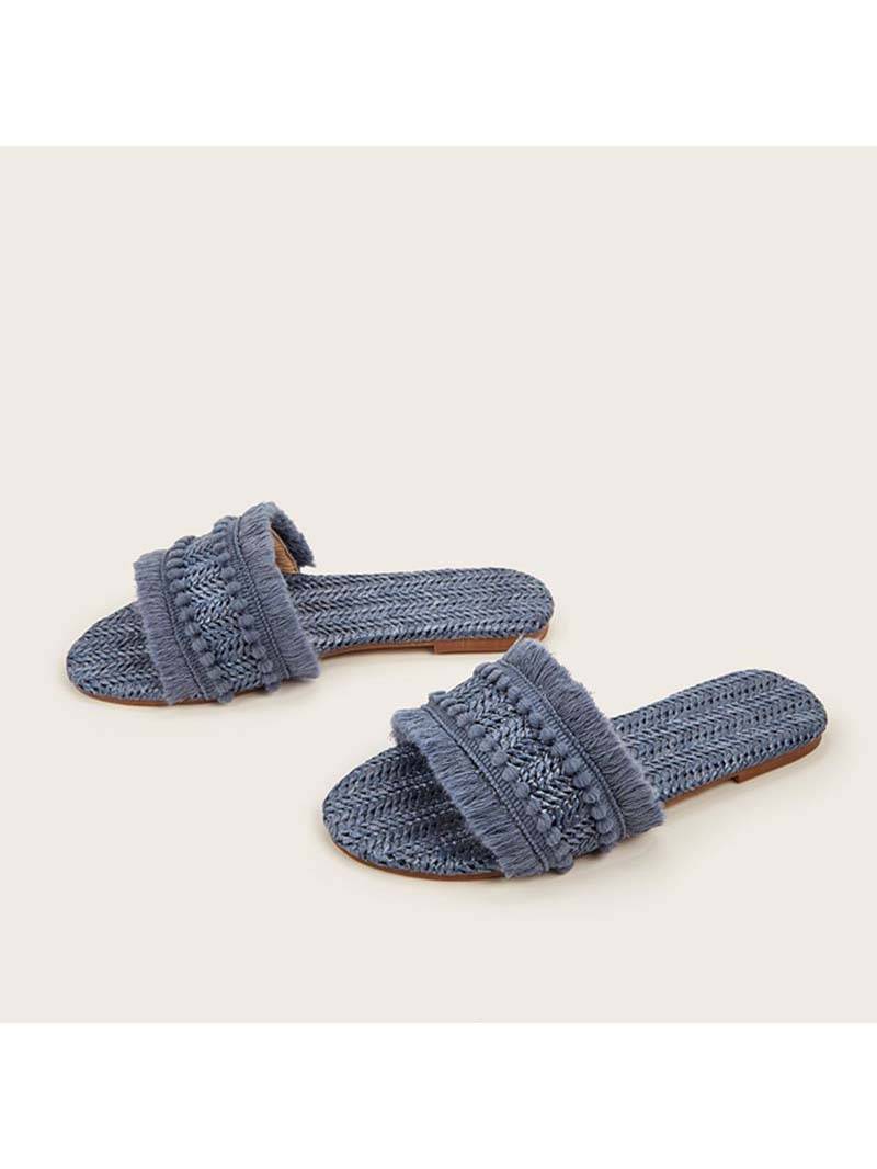 Vacation Style Straw Sandals